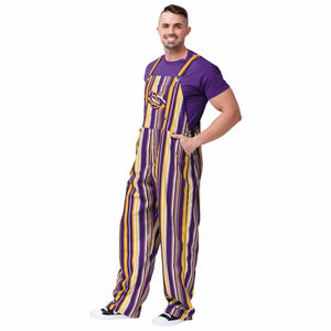 LSU Tigers NCAA Mens Hyper Stripe Bib Overalls