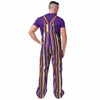 LSU Tigers NCAA Mens Hyper Stripe Bib Overalls