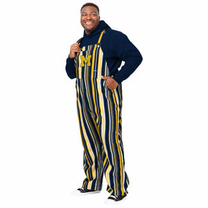 Michigan Wolverines NCAA Mens Hyper Stripe Bib Overalls