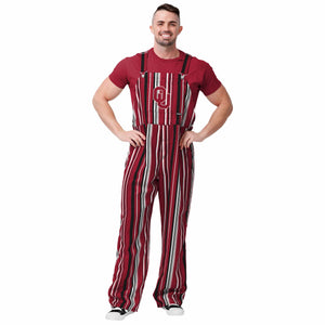 Oklahoma Sooners NCAA Mens Hyper Stripe Bib Overalls