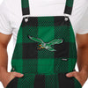 Philadelphia Eagles NFL Kelly Green Mens Plaid Bib Overalls