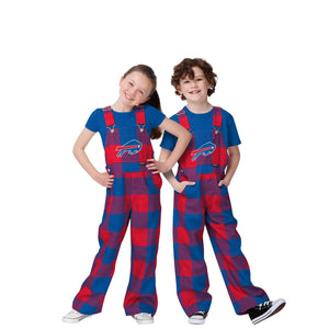 Buffalo Bills NFL Youth Plaid Bib Overalls