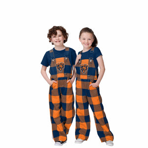 Chicago Bears NFL Youth Plaid Bib Overalls