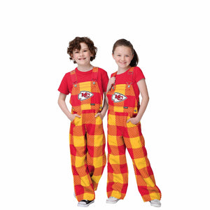 Kansas City Chiefs NFL Youth Plaid Bib Overalls