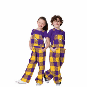 Minnesota Vikings NFL Youth Plaid Bib Overalls