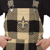 New Orleans Saints NFL Youth Plaid Bib Overalls