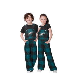 Philadelphia Eagles NFL Youth Plaid Bib Overalls