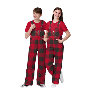 Tampa Bay Buccaneers NFL Youth Plaid Bib Overalls