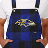 Baltimore Ravens NFL Mens Plaid Bib Overalls