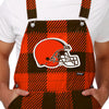 Cleveland Browns NFL Mens Plaid Bib Overalls