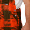 Cleveland Browns NFL Mens Plaid Bib Overalls