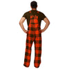 Cleveland Browns NFL Mens Plaid Bib Overalls