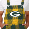 Green Bay Packers NFL Mens Plaid Bib Overalls