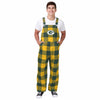 Green Bay Packers NFL Mens Plaid Bib Overalls