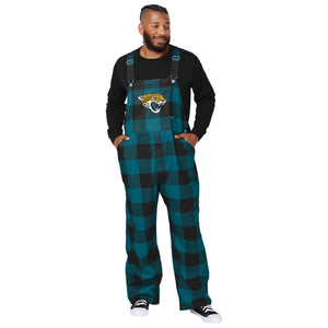 Jacksonville Jaguars NFL Mens Plaid Bib Overalls