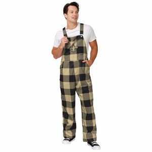 New Orleans Saints NFL Mens Plaid Bib Overalls