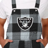 Las Vegas Raiders NFL Mens Plaid Bib Overalls