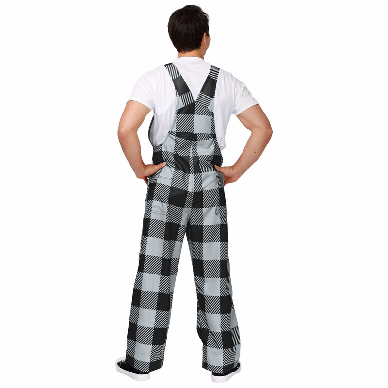 FOCO Las Vegas Raiders Womens Plaid Bib Overalls, Size: XL