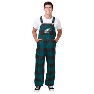 Philadelphia Eagles NFL Mens Plaid Bib Overalls