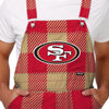 San Francisco 49ers NFL Mens Plaid Bib Overalls