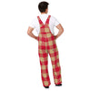 San Francisco 49ers NFL Mens Plaid Bib Overalls