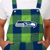 Seattle Seahawks NFL Mens Plaid Bib Overalls