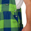 Seattle Seahawks NFL Mens Plaid Bib Overalls