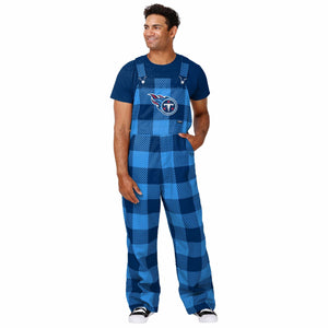Tennessee Titans NFL Mens Plaid Bib Overalls
