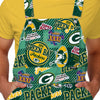 Green Bay Packers NFL Mens Historic Print Bib Overalls