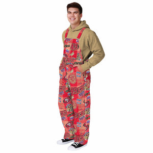 San Francisco 49ers NFL Mens Historic Print Bib Overalls