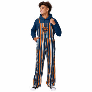 Chicago Bears NFL Mens Hyper Stripe Bib Overalls