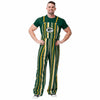 Green Bay Packers NFL Mens Hyper Stripe Bib Overalls