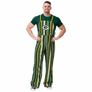 Green Bay Packers NFL Mens Hyper Stripe Bib Overalls