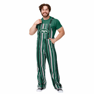 New York Jets NFL Mens Hyper Stripe Bib Overalls