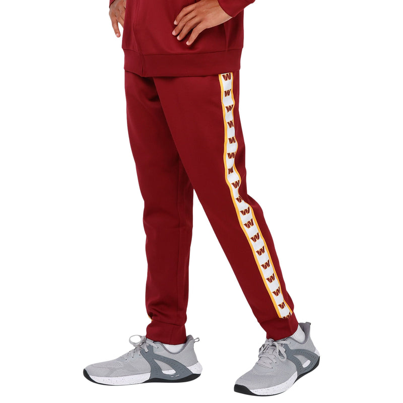 FOCO Washington Commanders NFL Mens Stripe Logo Track Pants