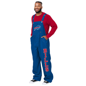 Buffalo Bills NFL Mens Solid Wordmark Bib Overalls