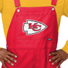 Kansas City Chiefs NFL Mens Solid Wordmark Bib Overalls