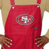 San Francisco 49ers NFL Mens Solid Wordmark Bib Overalls