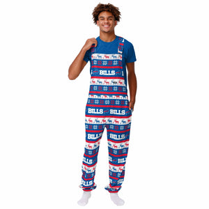 Buffalo Bills NFL Mens Ugly Home Gating Bib Overalls