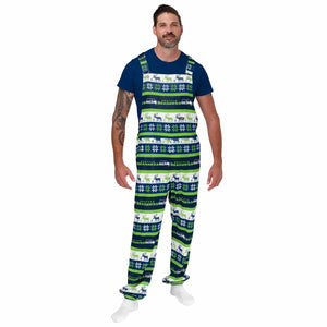Seattle Seahawks NFL Mens Ugly Home Gating Bib Overalls