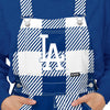 Los Angeles Dodgers MLB Womens Plaid Bib Overalls