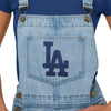 Los Angeles Dodgers MLB Womens Big Logo Denim Bib Shortalls (PREORDER - SHIPS LATE MAY)