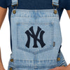 New York Yankees MLB Womens Big Logo Denim Bib Shortalls