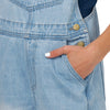 New York Yankees MLB Womens Big Logo Denim Bib Shortalls