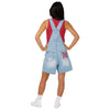 Philadelphia Phillies MLB Womens Big Logo Denim Bib Shortalls (PREORDER - SHIPS LATE MAY)