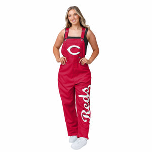 Cincinnati Reds MLB Womens Big Logo Bib Overalls