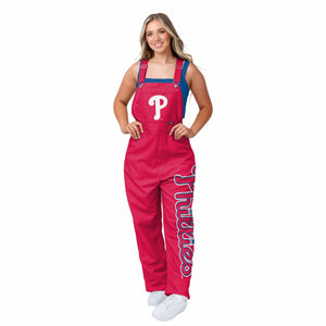 Philadelphia Phillies MLB Womens Big Logo Bib Overalls