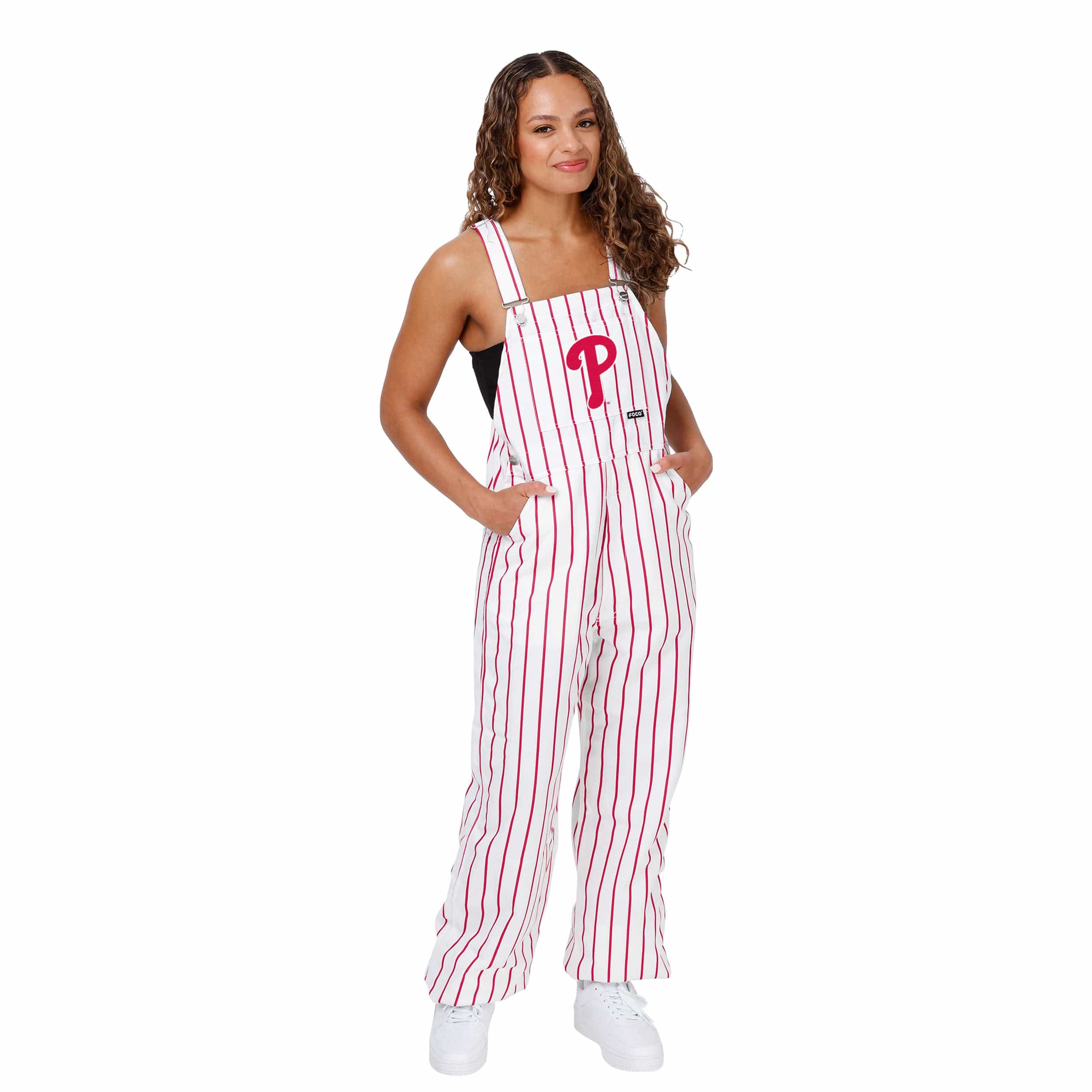 San Diego Padres Womens Pinstripe Bib Overalls - M in 2023