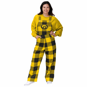Iowa Hawkeyes NCAA Womens Plaid Bib Overalls