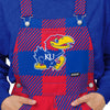 Kansas Jayhawks NCAA Womens Plaid Bib Overalls